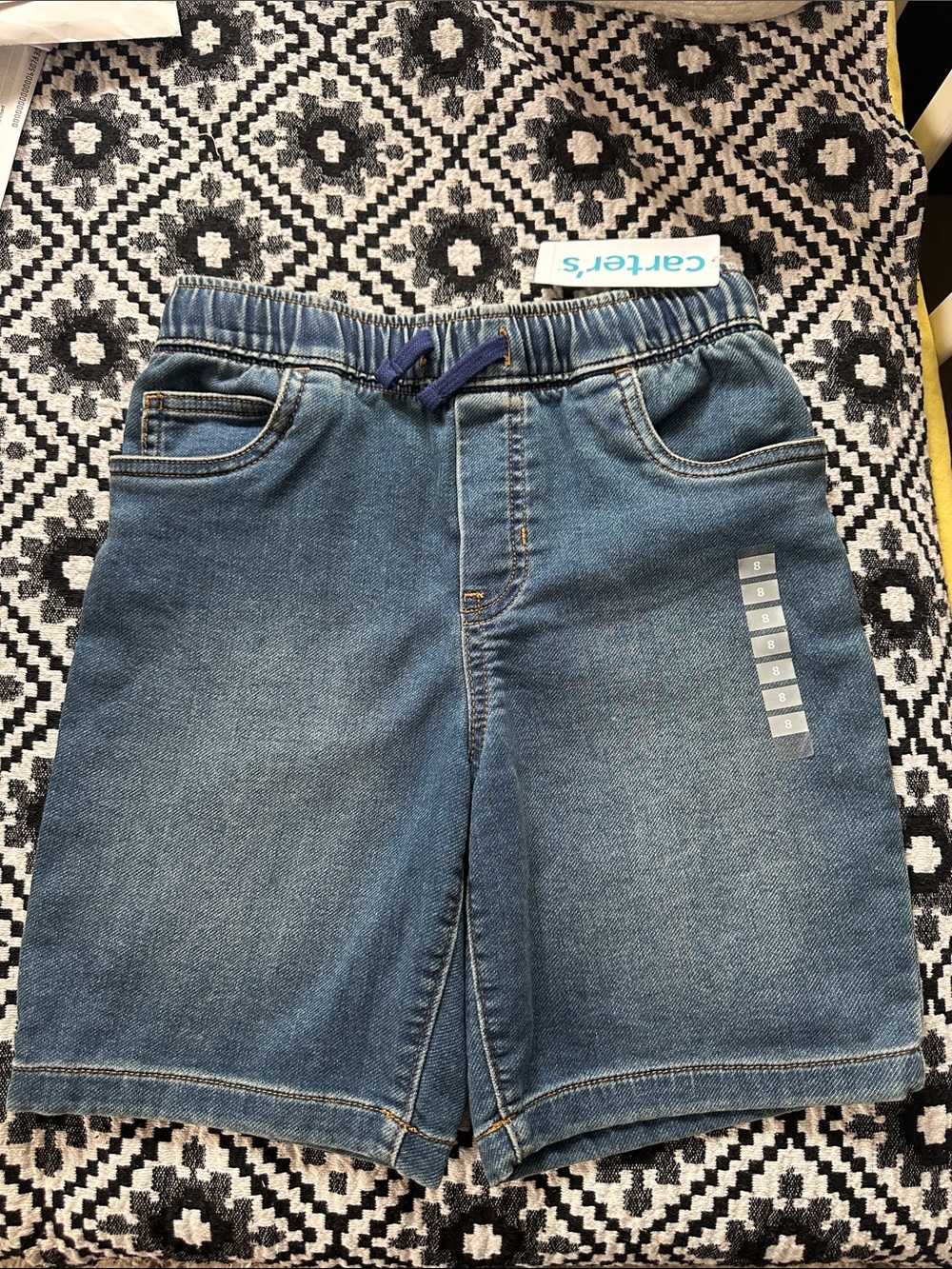 Carter's Medium Blue Denim Pull-On Shorts